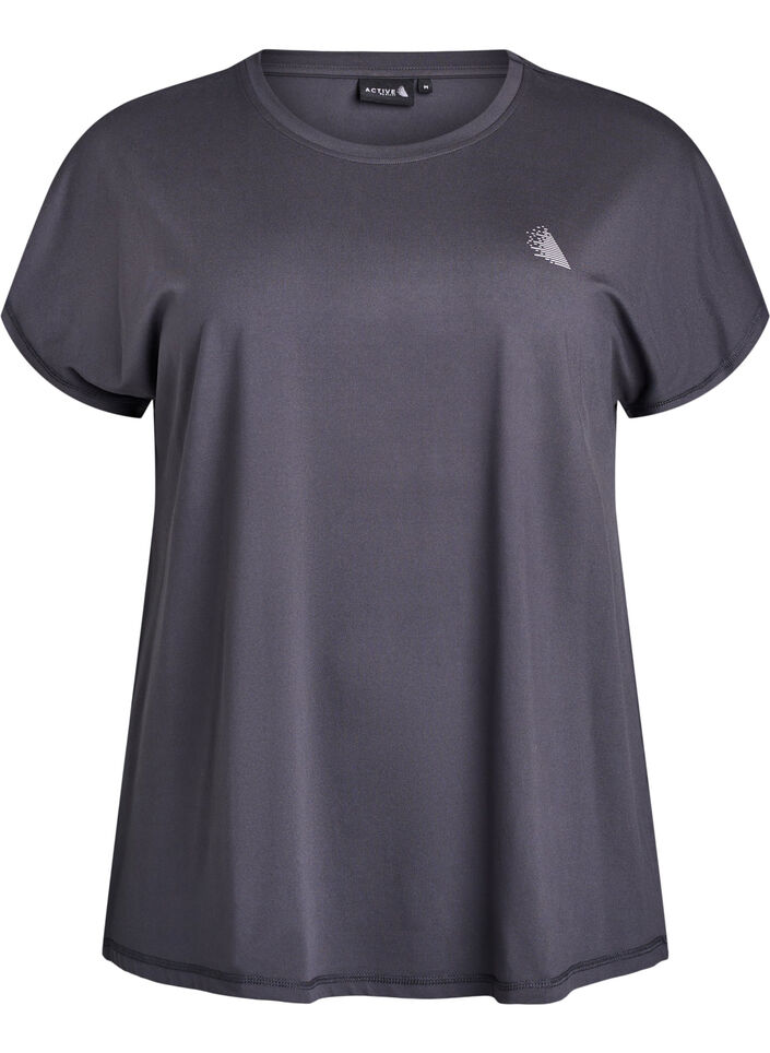 Effen gekleurd trainingsshirt, Grijs, Packshot image number 0
