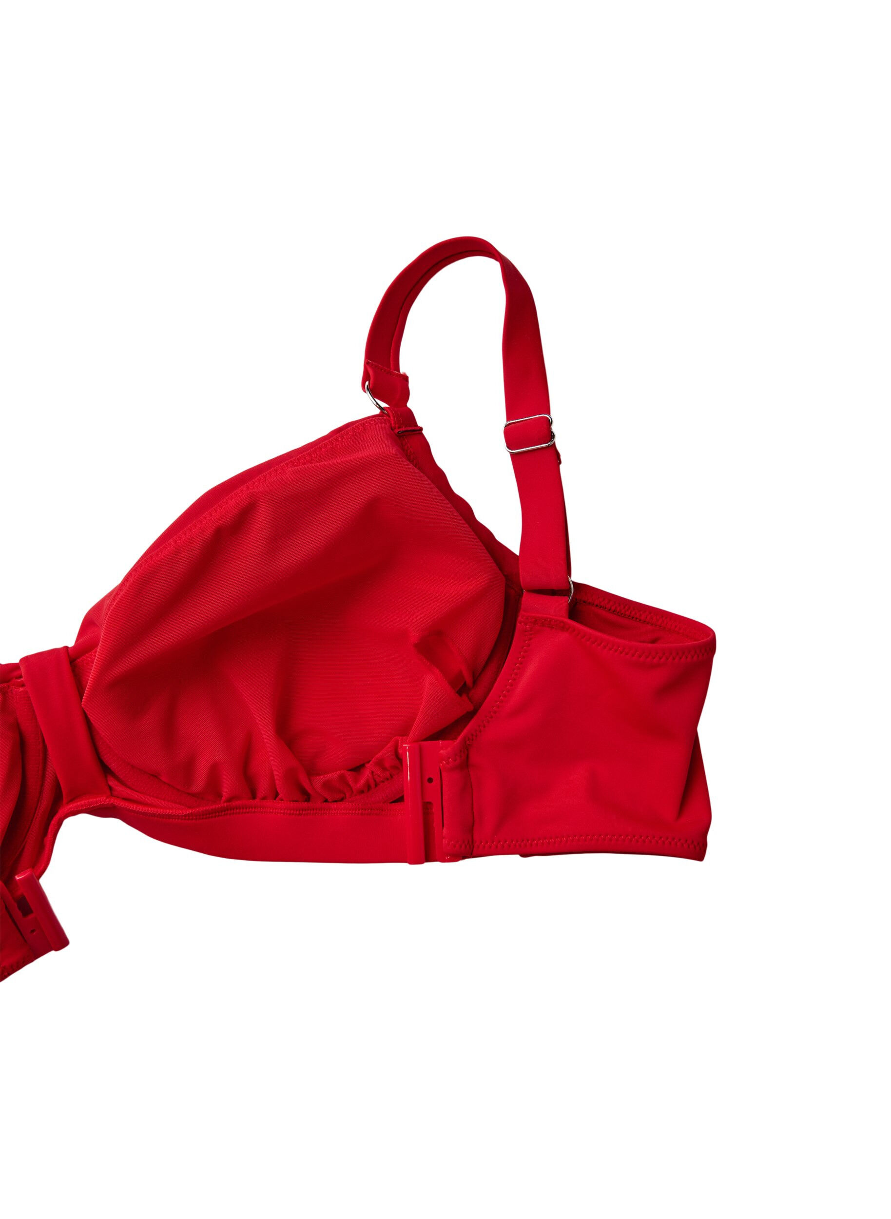 ZizziBikini-bh met beugel en drapering, Rood, Packshot image number 3