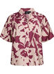 Shirt blouse met print en V-hals, Rood, Packshot image number 0