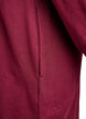 Lang katoenen vest van sweatstof met capuchon, Donker Bordeaux, Packshot image number 3