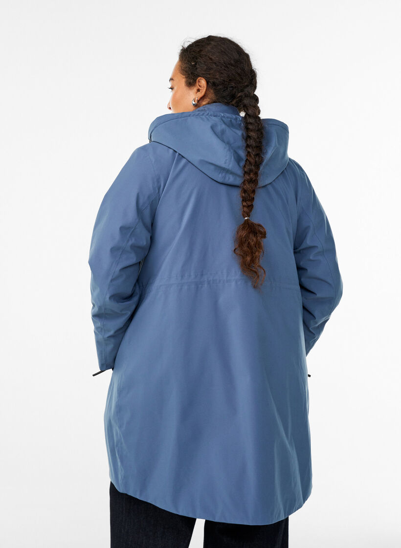 Functionele gewatteerde winterparka, Blauw, Model image number 2