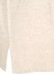 Gebreid vest met geribbelde randen, Beige, Packshot image number 3
