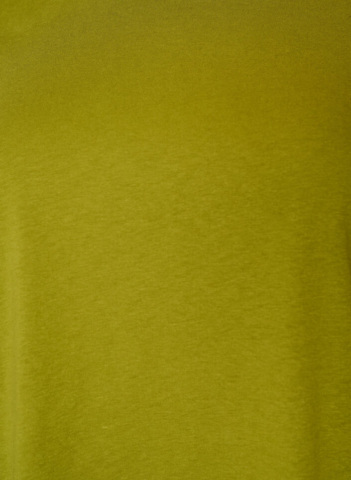 Basic katoenen T-shirt met ronde hals, Green, Packshot image number 2