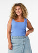 Rib top met vierkante halslijn, Paars, Model image number 0