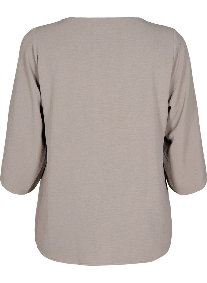 Blouse met 3/4 mouwen, Beige, Packshot image number 1