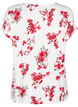 T-shirt met bloemenprint, Rood, Packshot image number 1