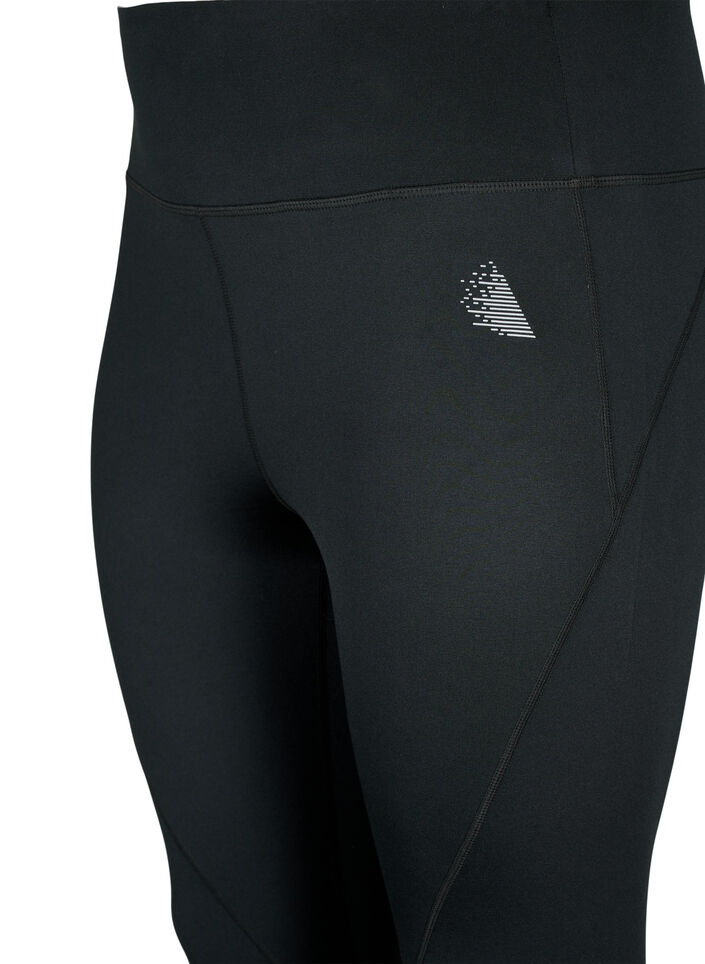Sportlegging met fleecevoering, Black, Packshot