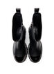 Wide fit – Chunky enkellaars met lakdetail, Zwart, Packshot image number 2