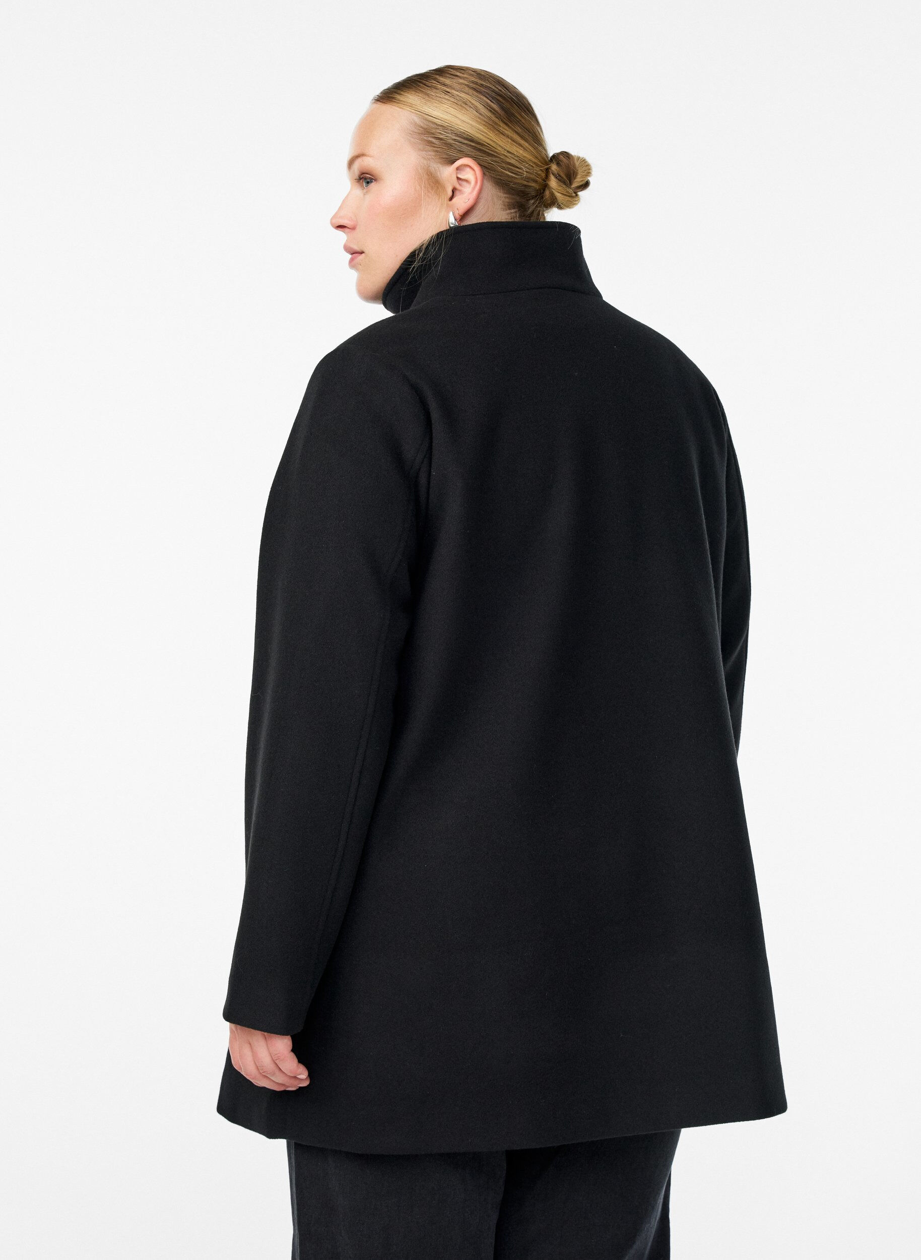 ZizziKorte jas met A-lijn vorm, Zwart, Model image number 2