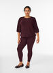 Glitterpatroon leggings, Donker Bordeaux, Model image number 1