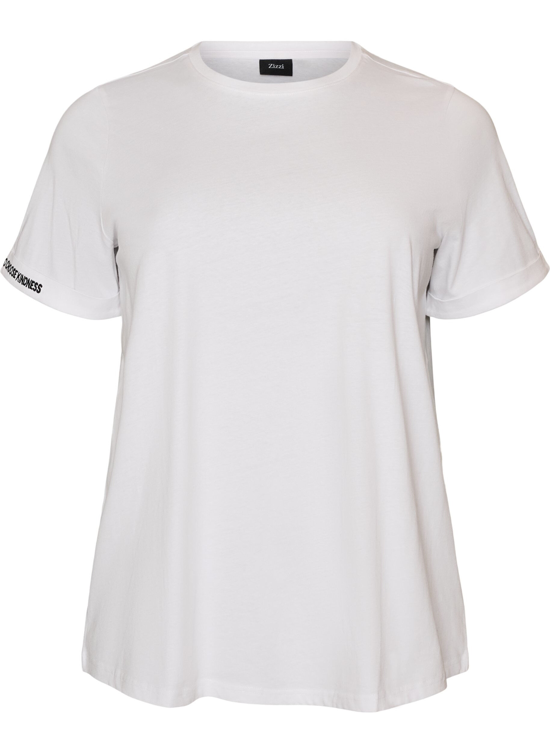 Katoenen T-shirt met geborduurde tekst