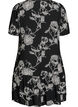 Viscose jurk met snijlijn, Zwart, Packshot image number 1