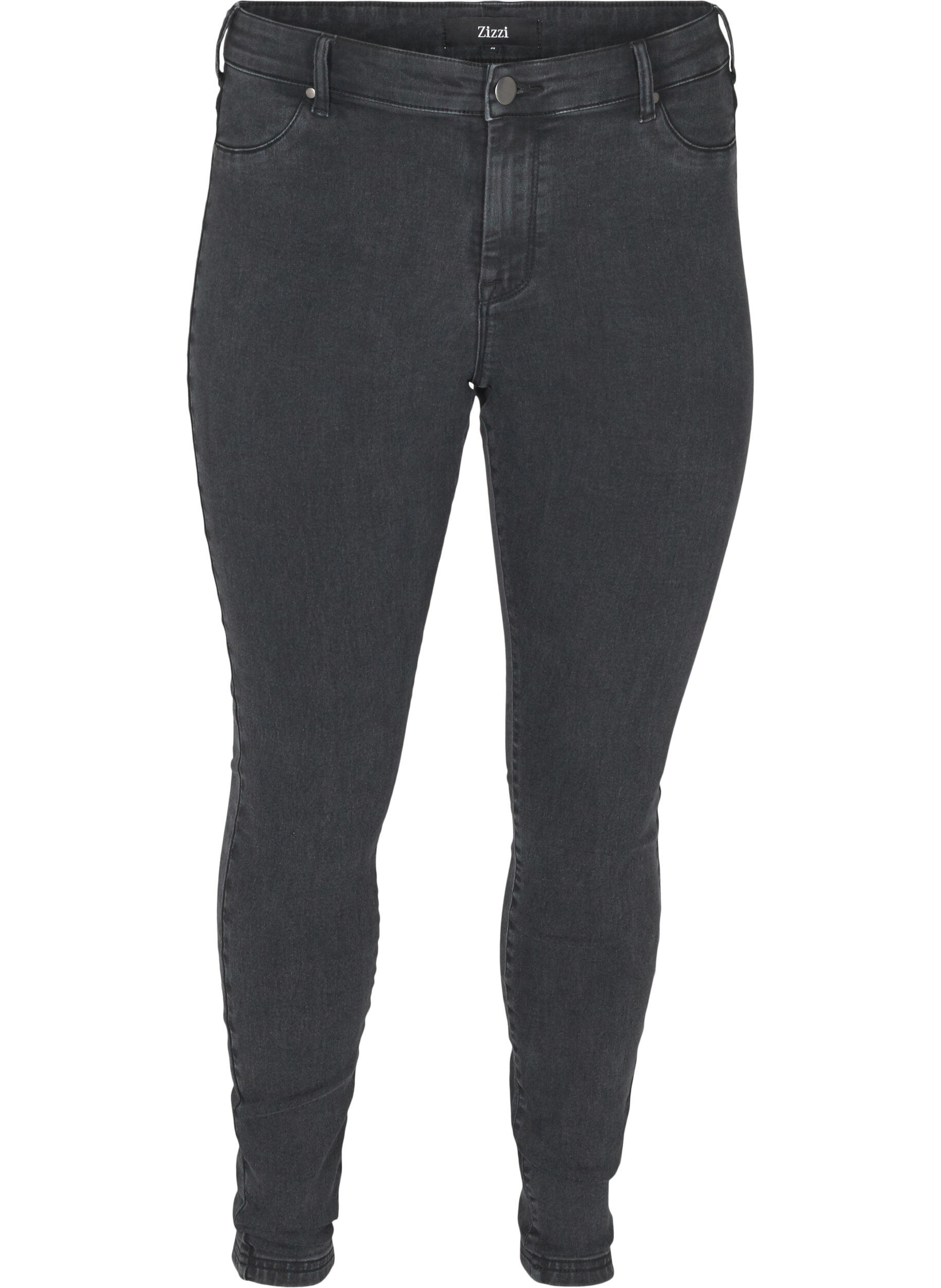ZizziJeggings van katoenmix, Grey Denim, Packshot image number 0