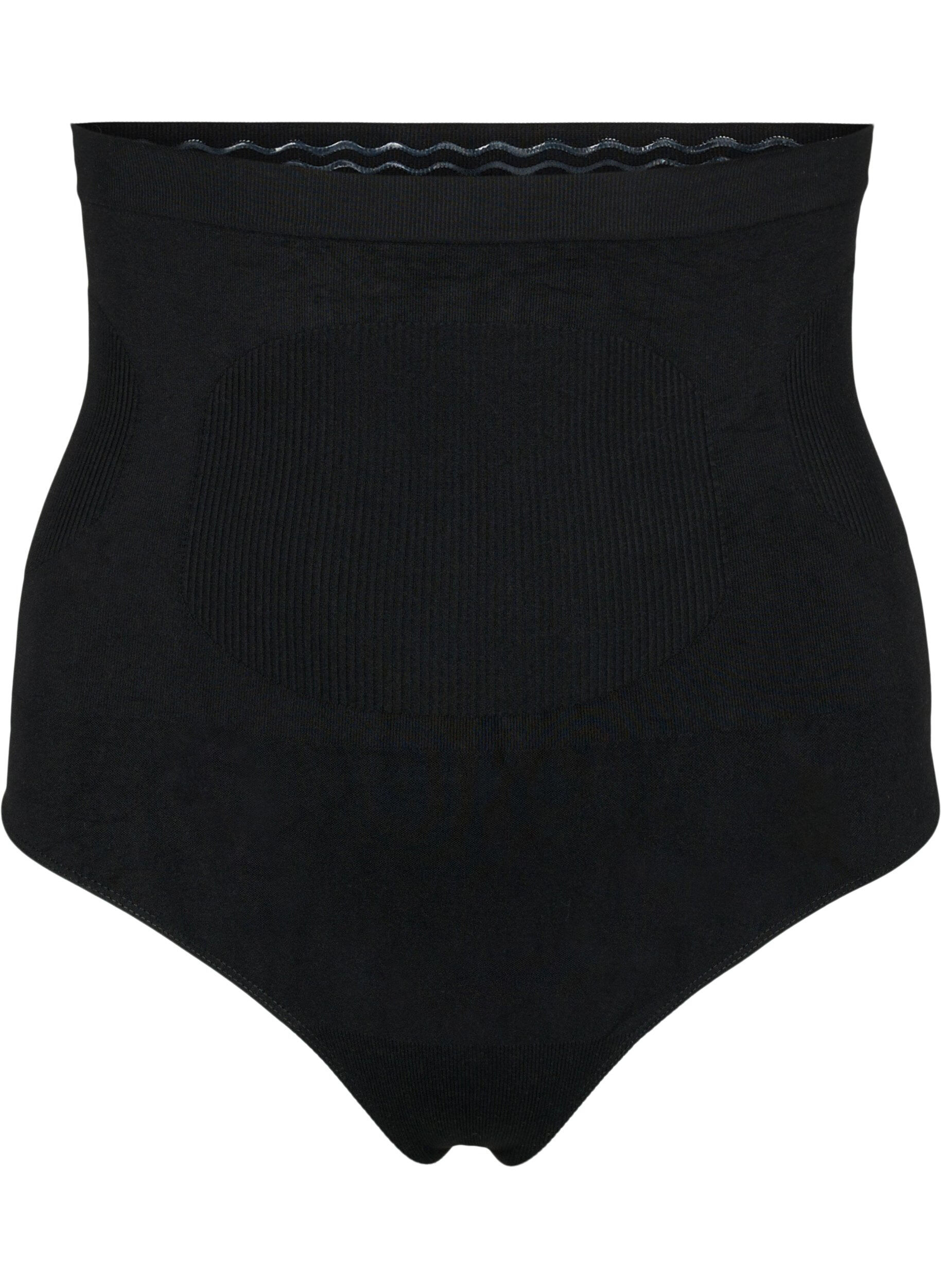 ZizziShapewear string met hoge taille, Zwart, Packshot image number 0