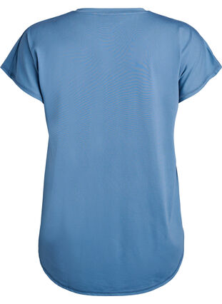 ZizziT-shirt met korte mouwen voor workouts en V-hals, Blauw, Packshot image number 1