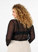 Effen mesh blouse, Zwart, Model image number 2