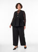 Mouwloze peplumblouse met decoratieve knopen, Zwart, Model image number 1