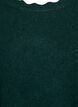 Gebreide blouse met golvende randen, Groen, Packshot image number 2