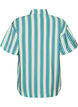 Chemise &agrave; rayures en viscose &agrave; manches courtes, Vanille, Packshot image number 1