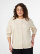 FLASH – Fijngebreide vest met ronde hals, Beige, Model image number 0