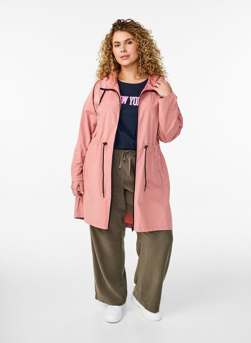 FLASH - Lichtgewicht parka met een capuchon, Roze, Model image number 1