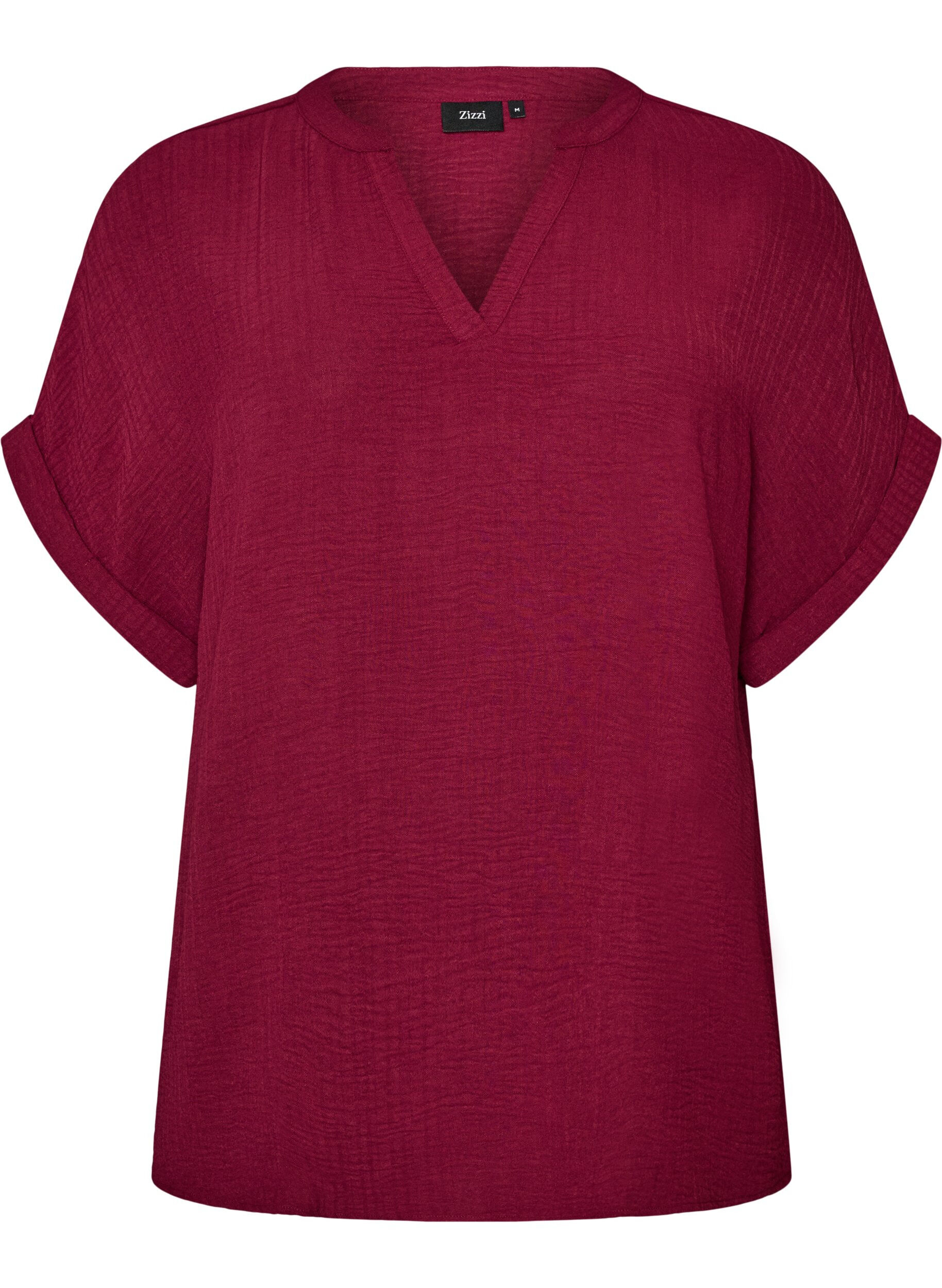 Luchtige blouse met korte mouwen