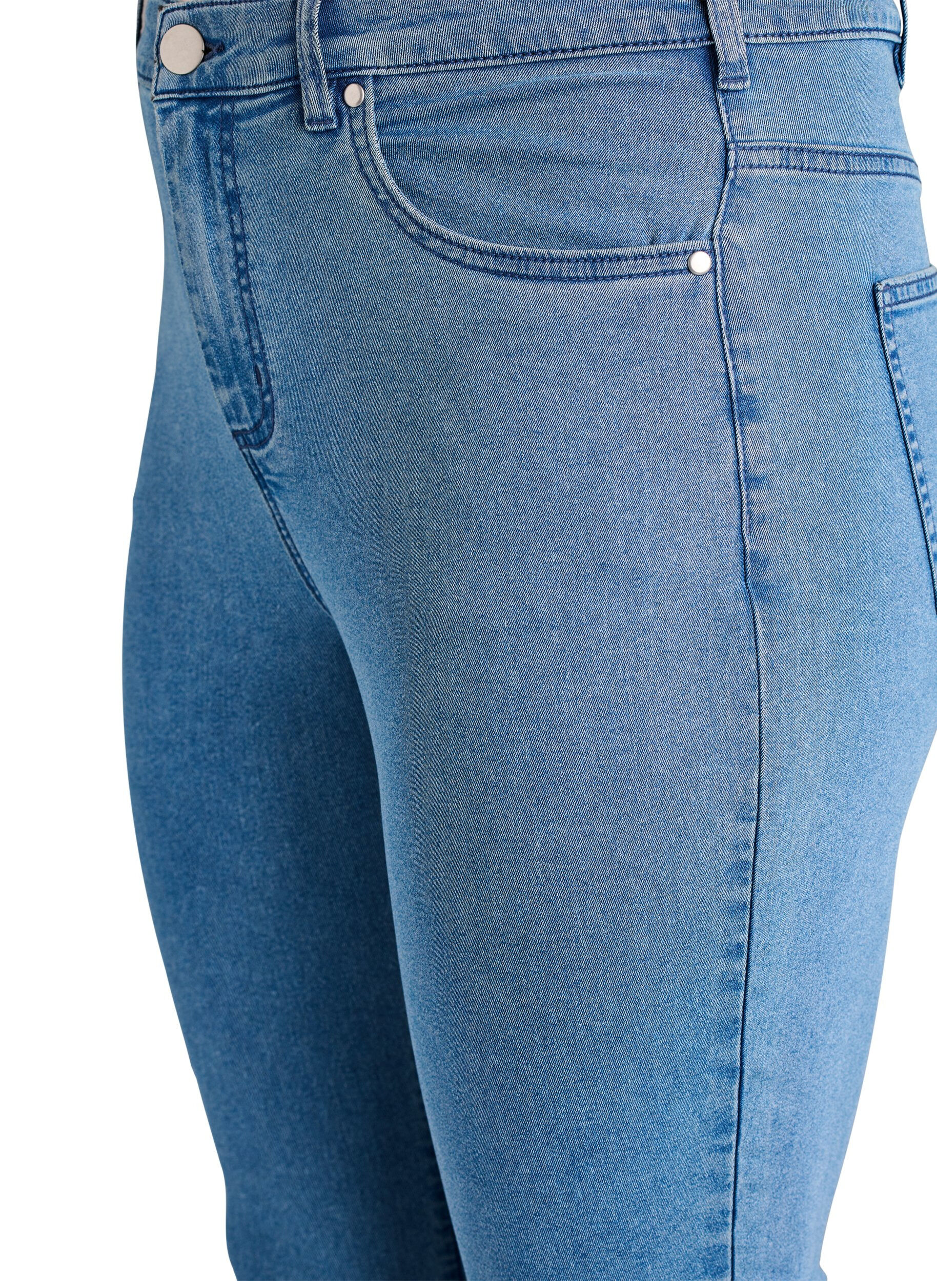 ZizziAmy super slim fit jeans met hoge taille, Blauw, Packshot image number 2