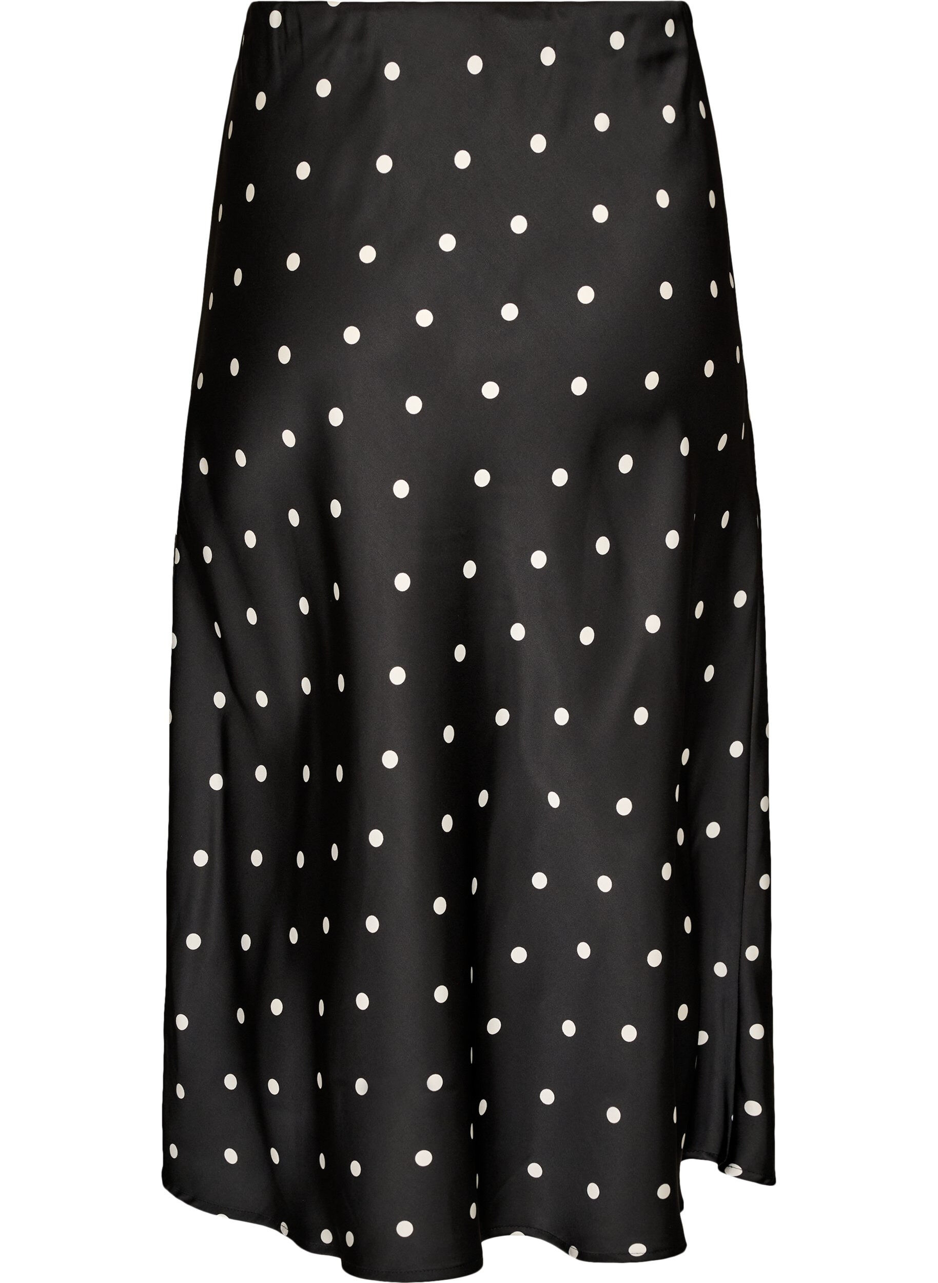 ZizziJupe midi en satin, Noir, Packshot image number 1