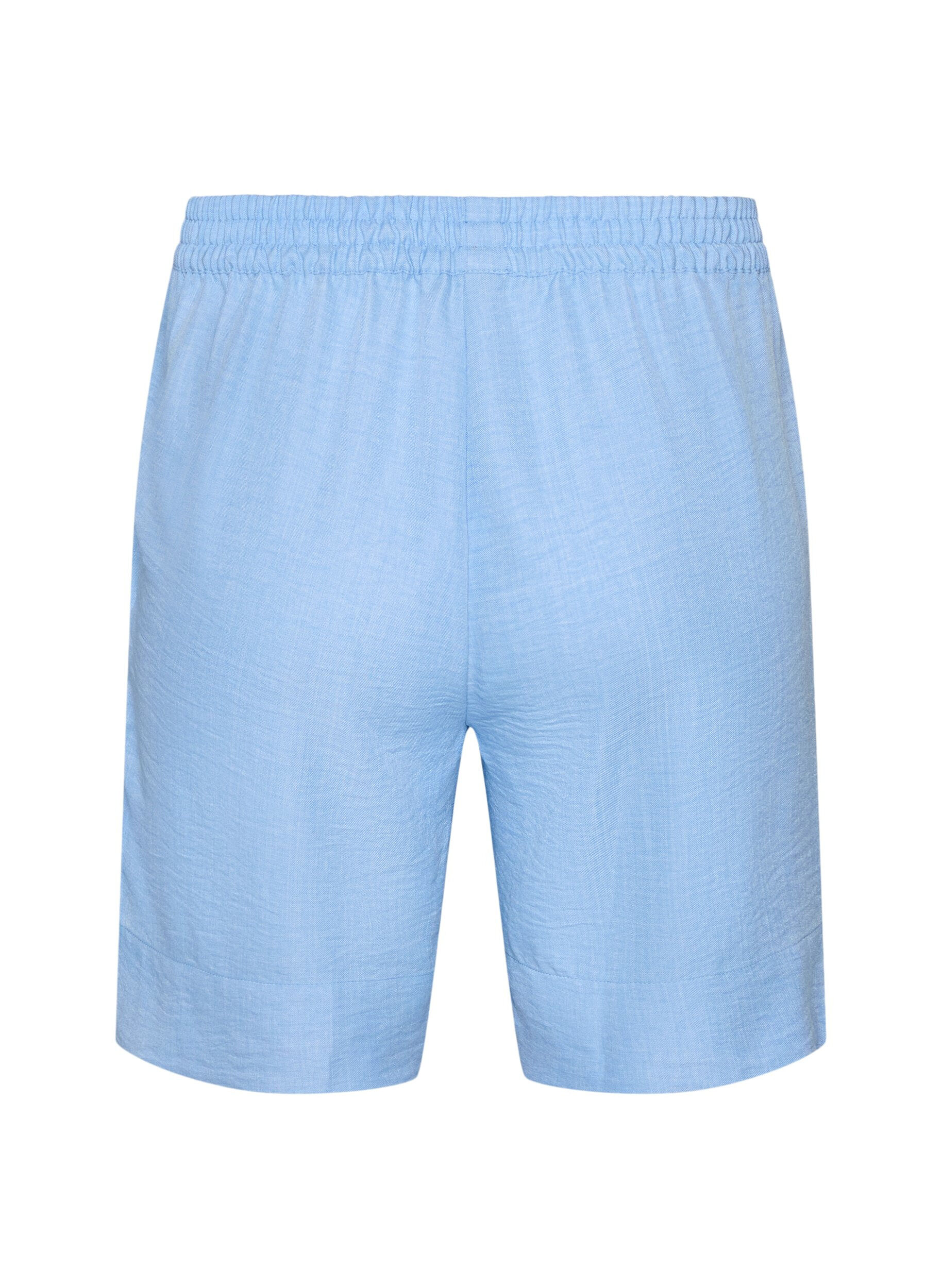 ZizziKorte broek met zakken en hoge taille, Blauw, Packshot image number 1