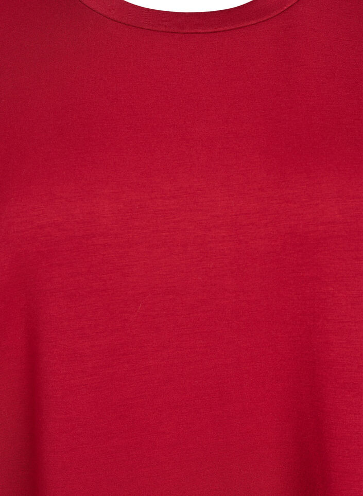 T-shirtjurk van jersey met zijsplitten, Rood, Packshot image number 2