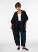 Cardigan met open voorkant en wijde mouwen, Zwart, Model image number 1