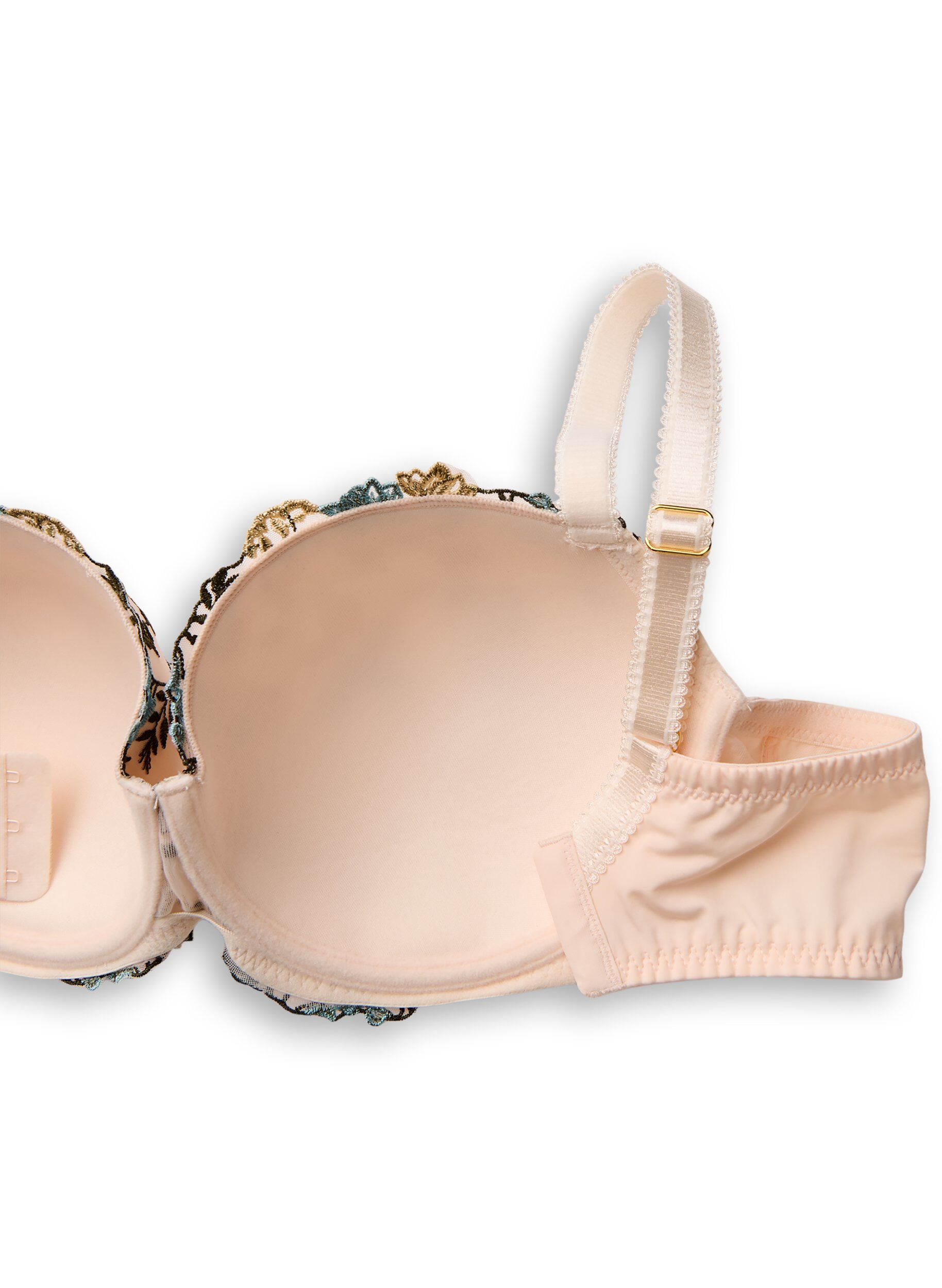 ZizziVoorgevormde bh met geborduurde bloemen, Roze, Packshot image number 3