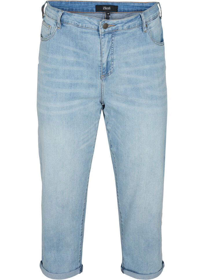 7/8 jeans met hoge taille, Blauw, Packshot image number 0
