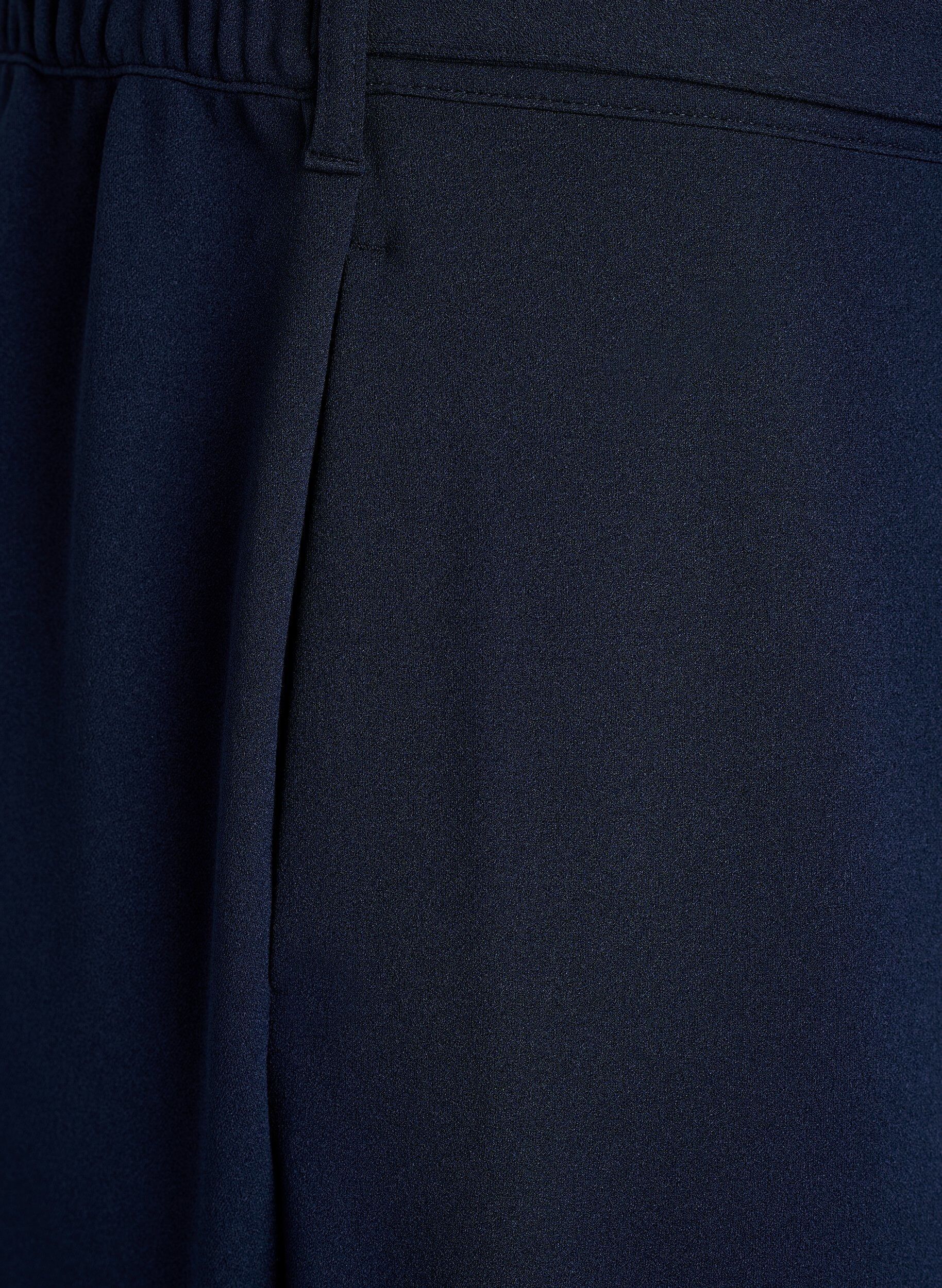 ZizziHigh-waisted broek met riemdetail en gouden gesp, Blauw, Packshot image number 3