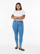 Amy super slim fit jeans met hoge taille, Blauw, Model image number 0