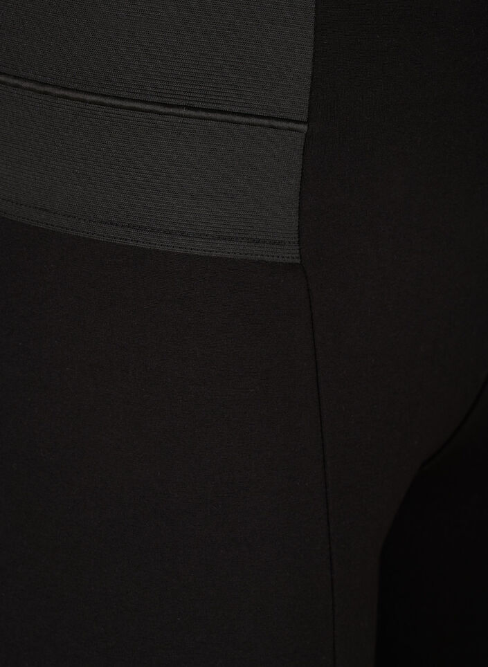 Legging met breed elastiek in de taille, Zwart, Packshot