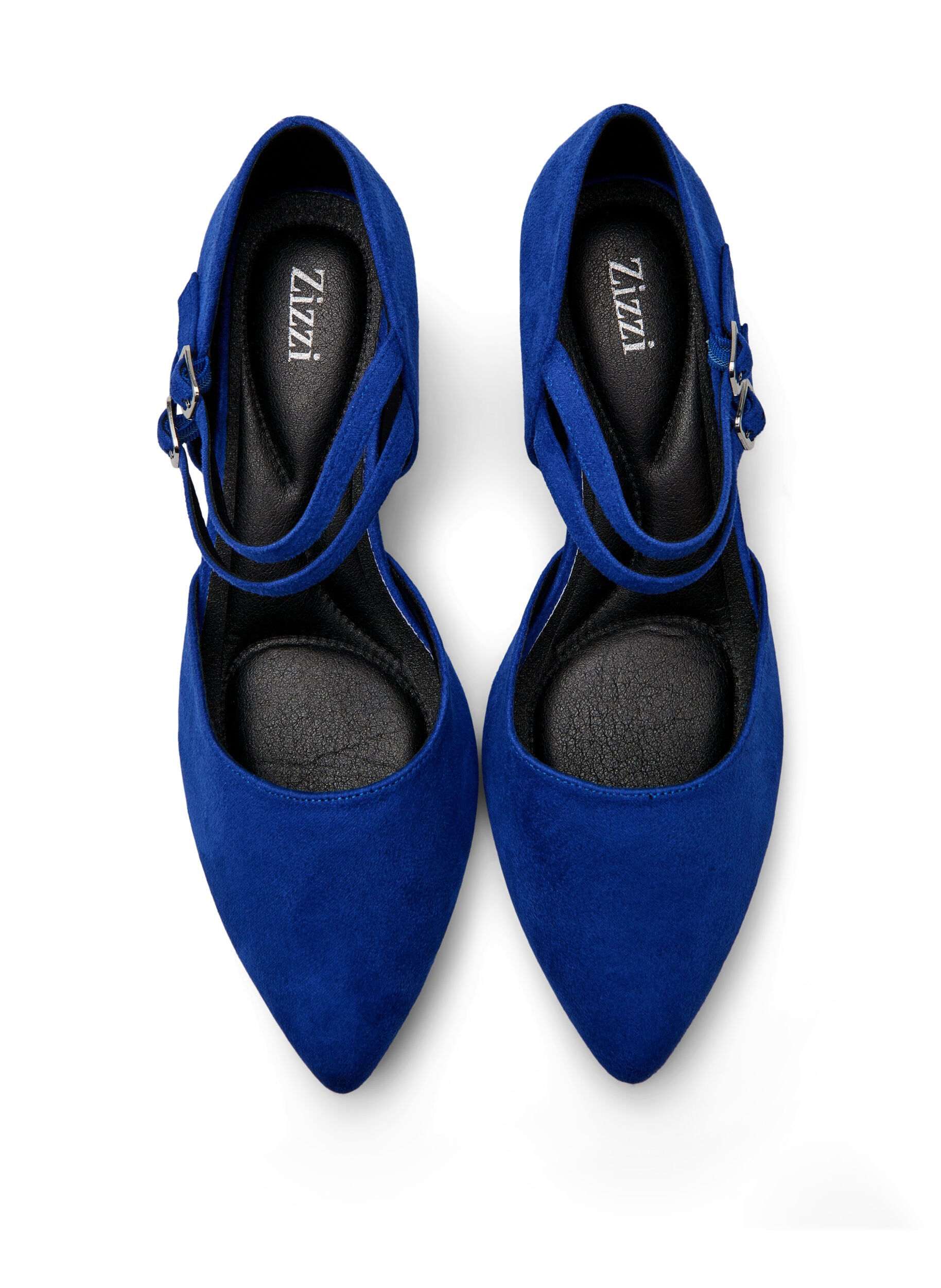 ZizziPumps met dubbele bandjes, Blauw, Packshot image number 2