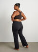 Bootcut trainingstights met hoge taille, Zwart, Model image number 1