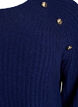 Geribde trui met decoratieve knopen, Blauw, Packshot image number 2