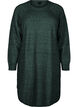Korte gebreide jurk met ronde hals, Groen, Packshot image number 0