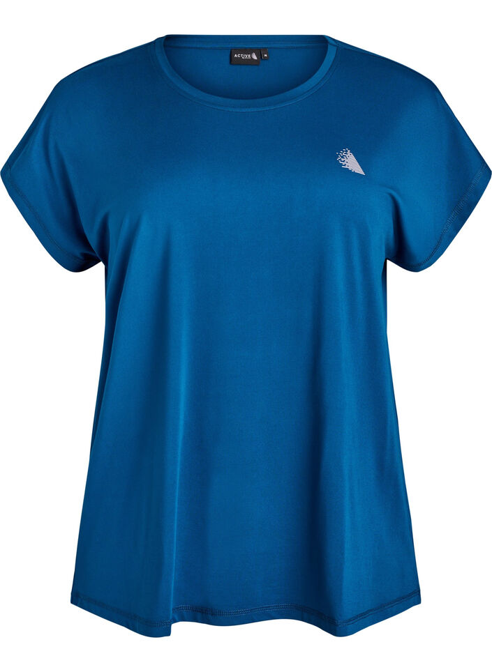 Effen gekleurd trainingsshirt, Blauw, Packshot image number 0