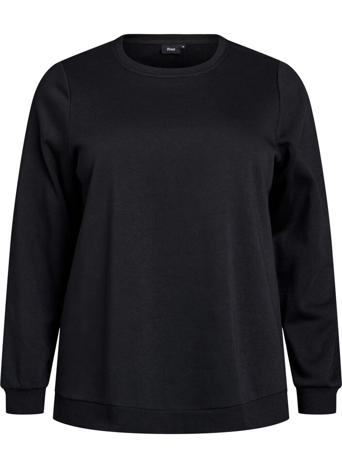 Sweatshirt met franjes, Zwart, Packshot image number 0
