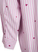 Nachtshirt met strepen en hartjes, Roze, Packshot image number 3