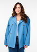 Korte trenchcoat met zakken, Blauw, Model image number 0
