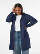 Lange hoodie met ritssluiting en zakken, Blauw, Model image number 0