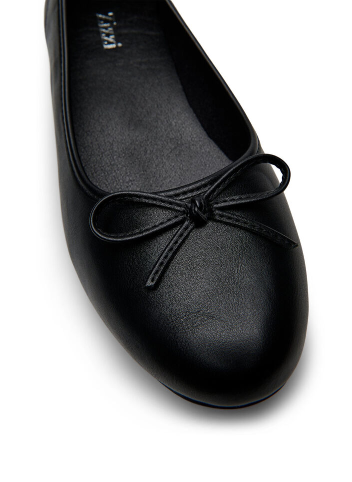 Ballerina met strikje, Zwart, Packshot image number 3
