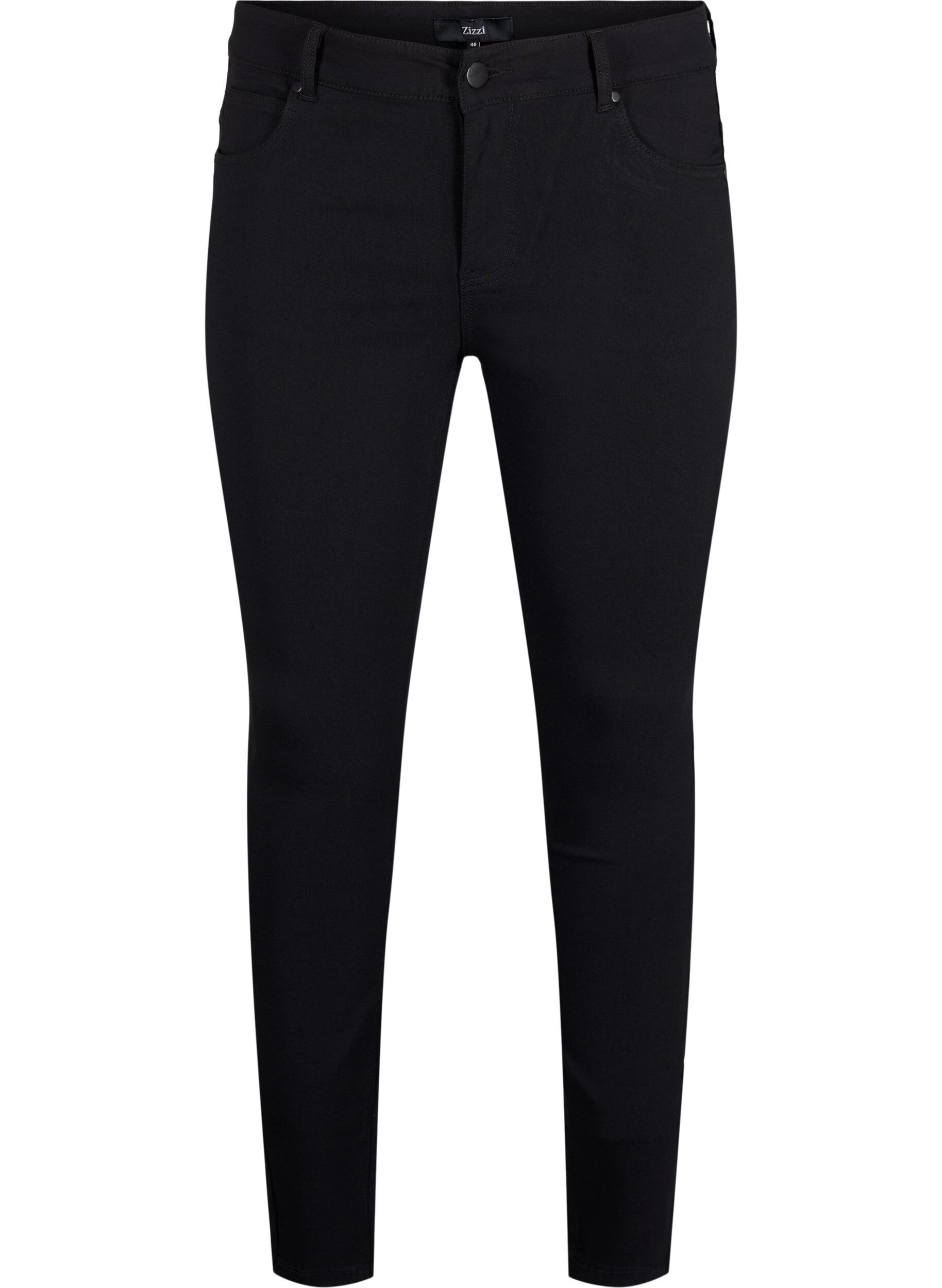 ZizziSlim fit broek met zakken, Zwart, Packshot image number 0