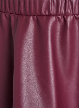 ZizziKorte skaterskirt in imitatieleer, Vineyard Wine, Packshot image number 2