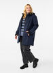 Softshell jack met afneembare capuchon, Blauw, Model image number 1