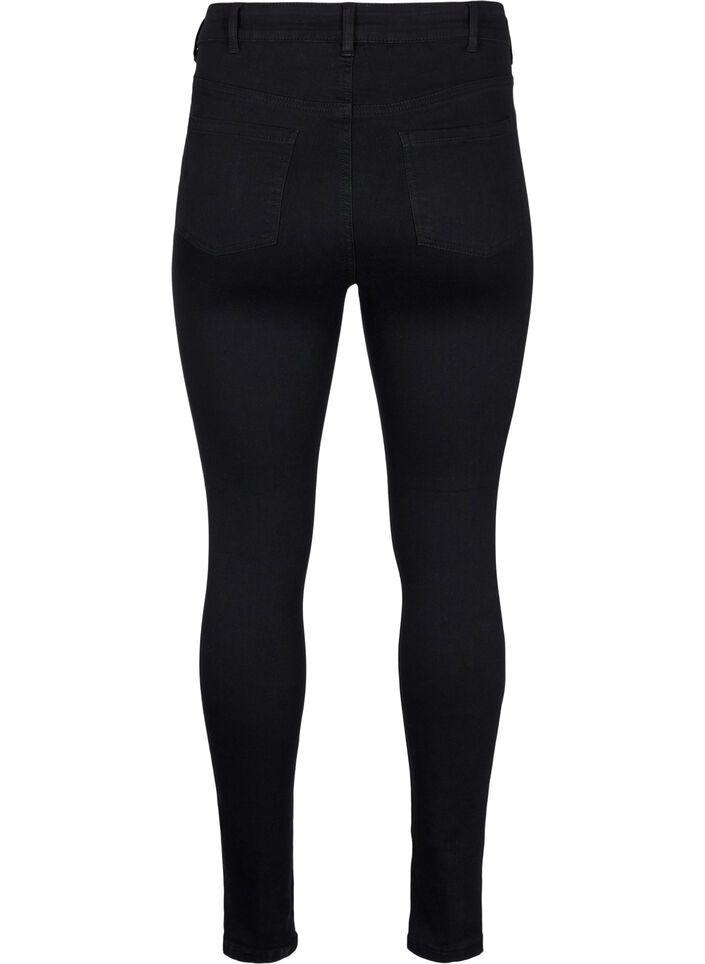 Super smalle jeans met hoge taille, Black, Packshot